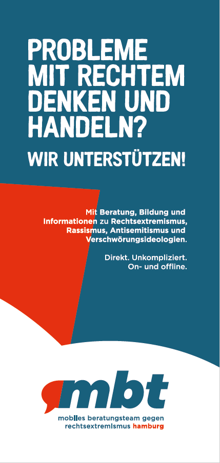 Flyer des Mobilen beratungsteams gegen rechtsextremismus Hamburg
